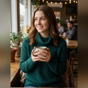 Teal Textured Fabric green color size S